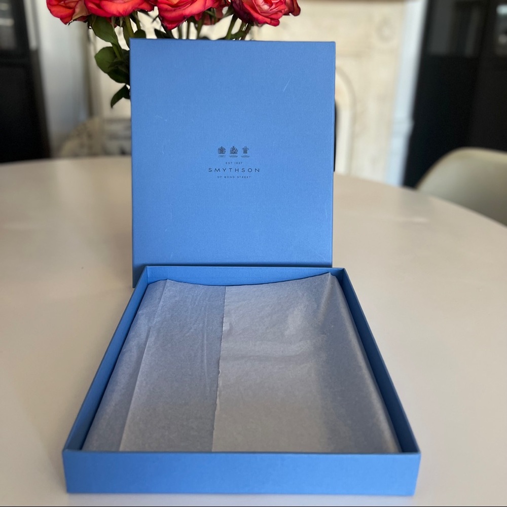 Authentic Smythson of Bond street blue gift box
